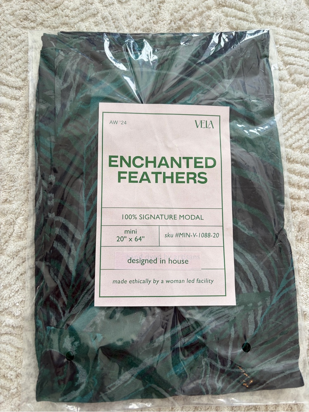 Vela Enchanted Feathers Mini Hijab NEW